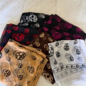 Alexander McQueen Skull Patterned Scarves Collection